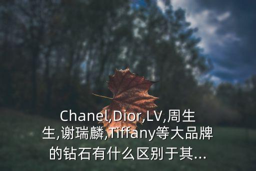 Chanel,Dior,LV,周生生,谢瑞麟,Tiffany等大品牌的钻石有什么区别于其...