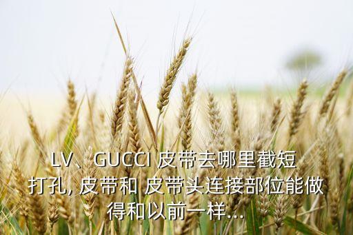 LV、GUCCI 皮带去哪里截短 打孔, 皮带和 皮带头连接部位能做得和以前一样...