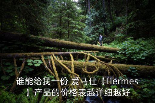 谁能给我一份 爱马仕【Hermes】产品的价格表越详细越好