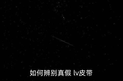 如何辨别真假 lv皮带